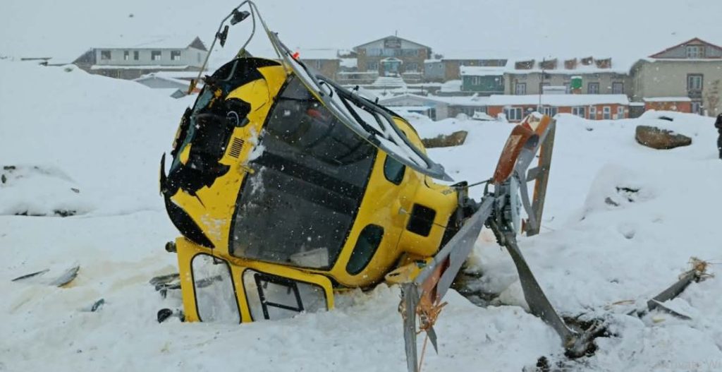 लुबुचेमा उद्धारका लागि गएको अल्टिच्युड एयरको हेलिकप्टर दुर्घटना